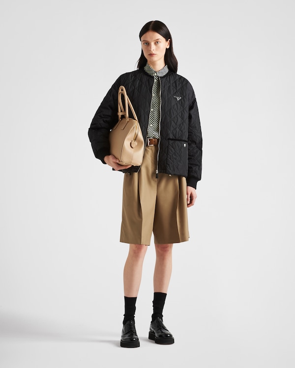 Quilted light Re-Nylon jacket - Black Quilted light Re-Nylon jacket - Black