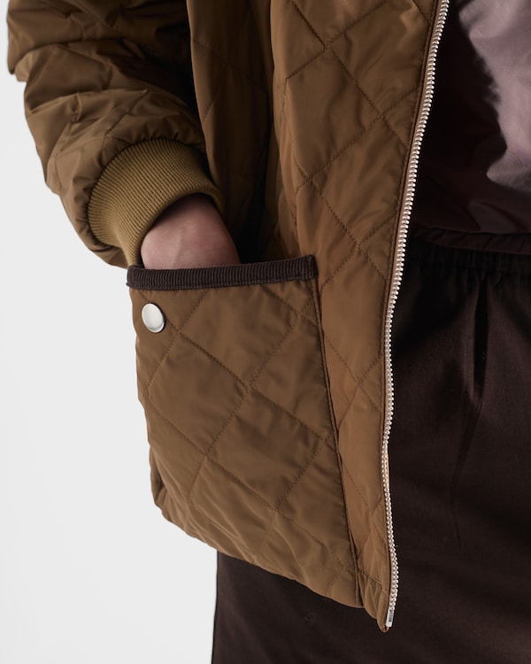 Quilted light Re-Nylon jacket - Cork Beige Quilted light Re-Nylon jacket - Cork Beige