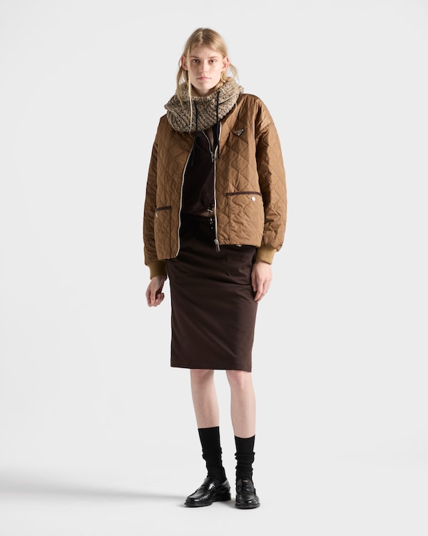 Quilted light Re-Nylon jacket - Cork Beige Quilted light Re-Nylon jacket - Cork Beige