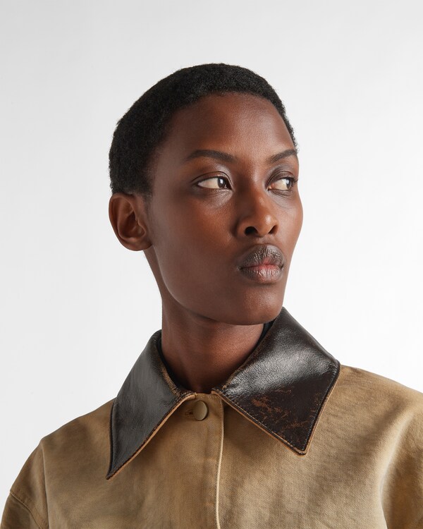 短款帆布夹克 - 米黄色 短款帆布夹克 - 米黄色