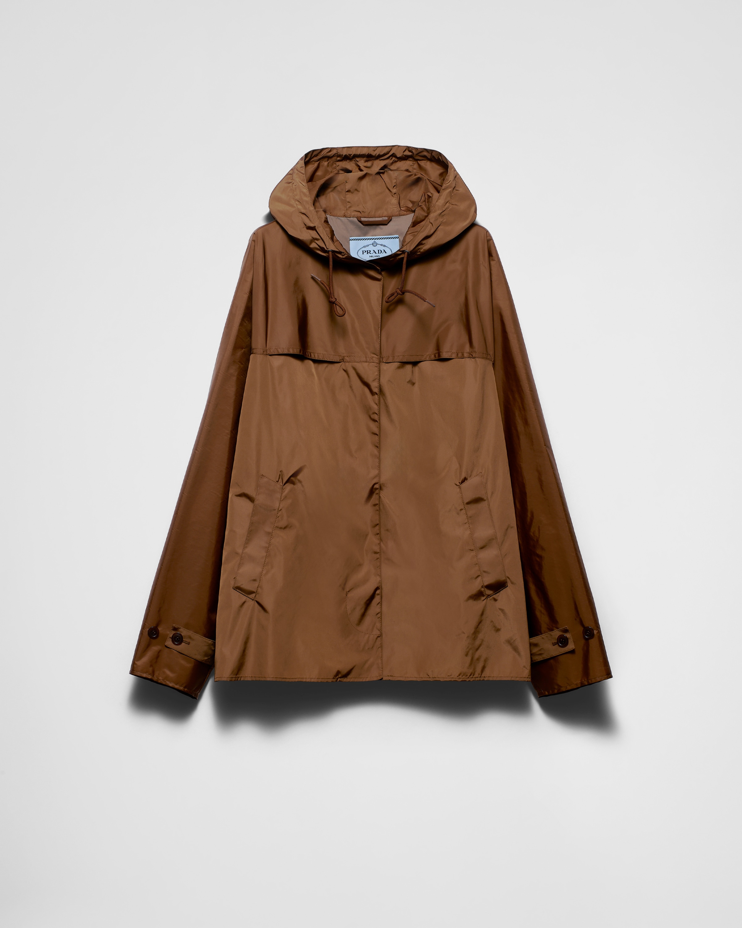 Prada Light Technical Fabric Blouson Jacket In Tobacco