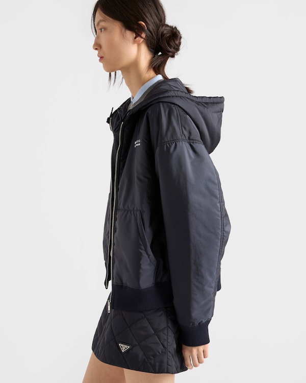 Lightweight Re-Nylon hooded blouson jacket Lightweight Re-Nylon hooded blouson jacket