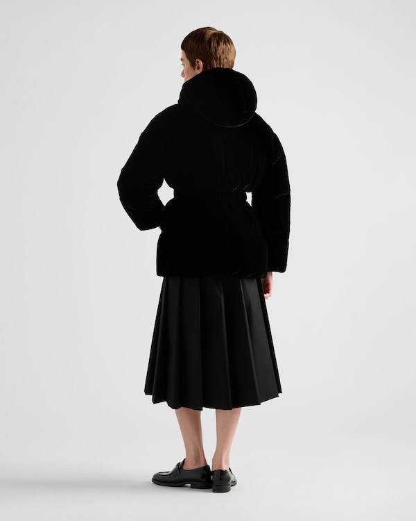Velvet down jacket - Black Velvet down jacket - Black