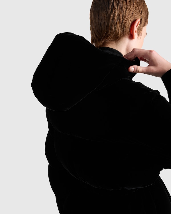 Velvet down jacket - Black Velvet down jacket - Black