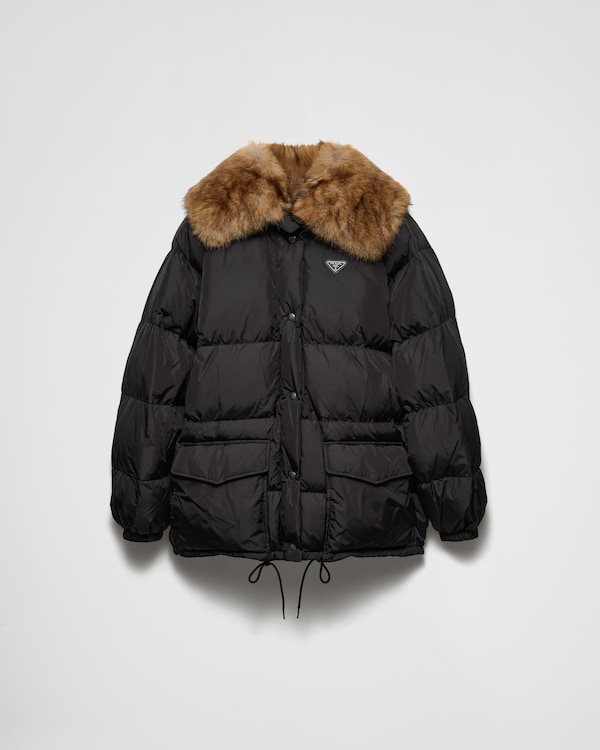 【22AW】新作 Convertibleベルベットダウンジャケット◆プラダ◆ PRADA【入手困難】Convertible ☆ベルベット ダウンジャケット