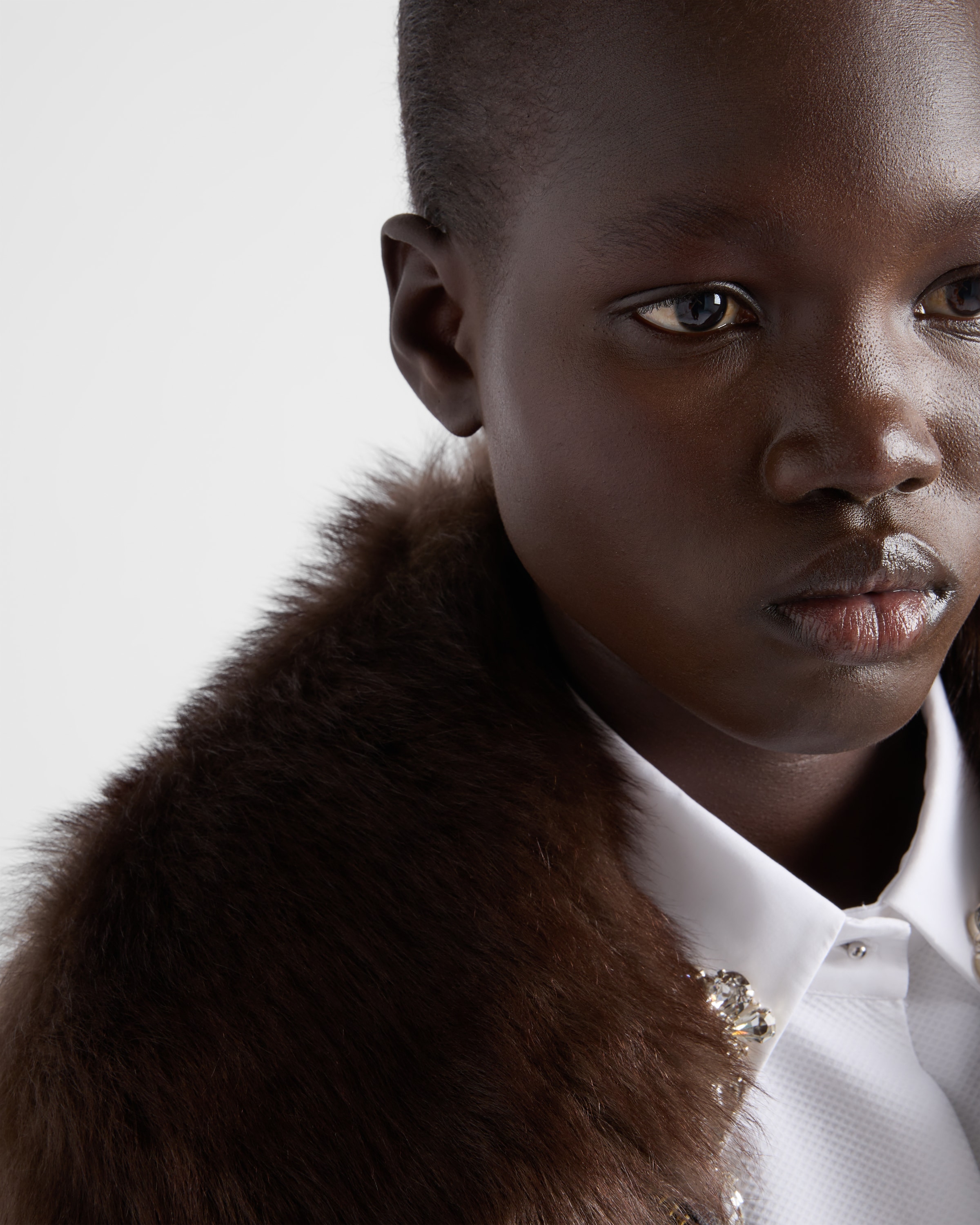Prada Fur-collar Blouson Jacket In Black
