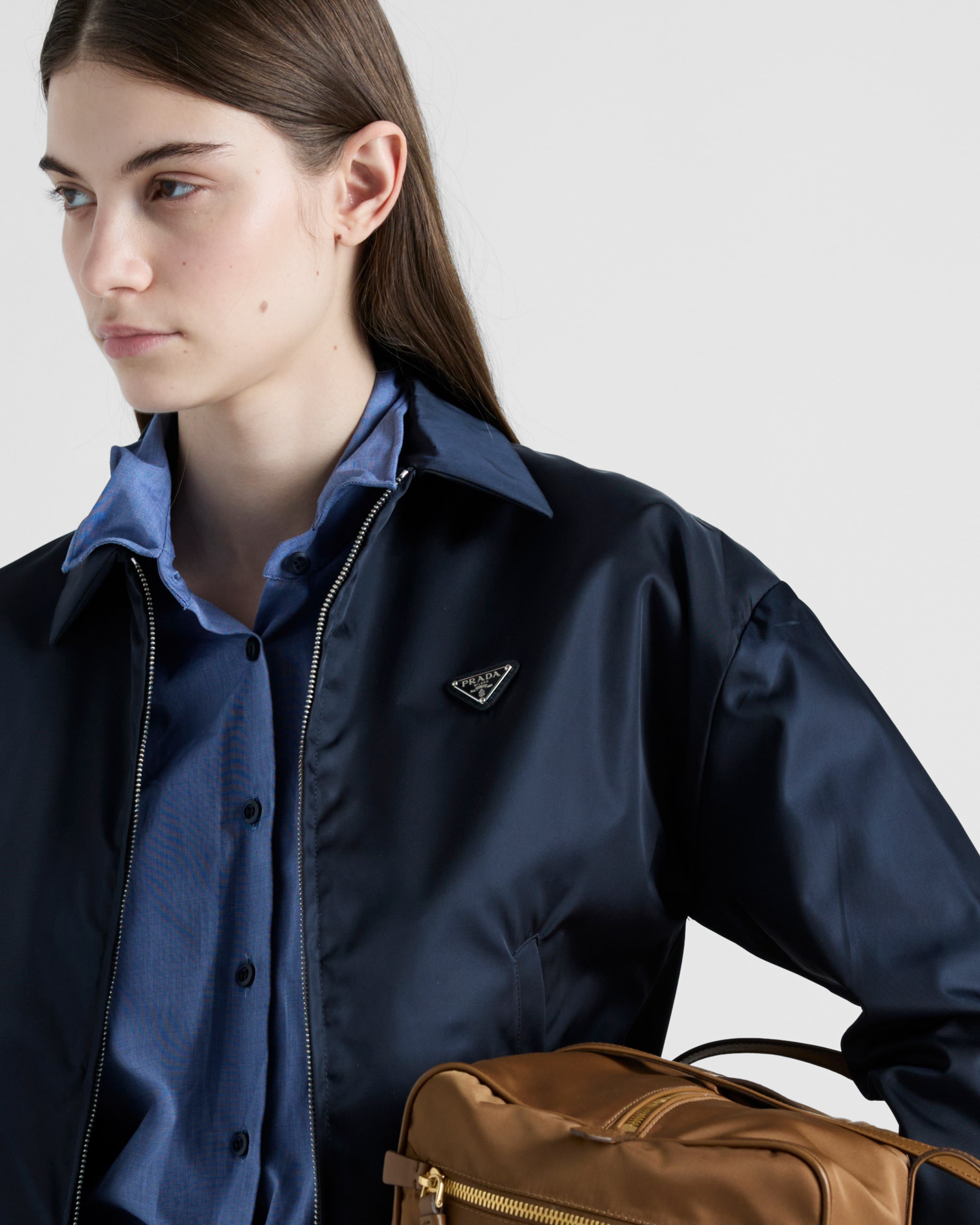 ジャケット PRADA Women Jackets 292248SOOO1WQ8 F0SVF Blue Women's Outerwear | PRADA