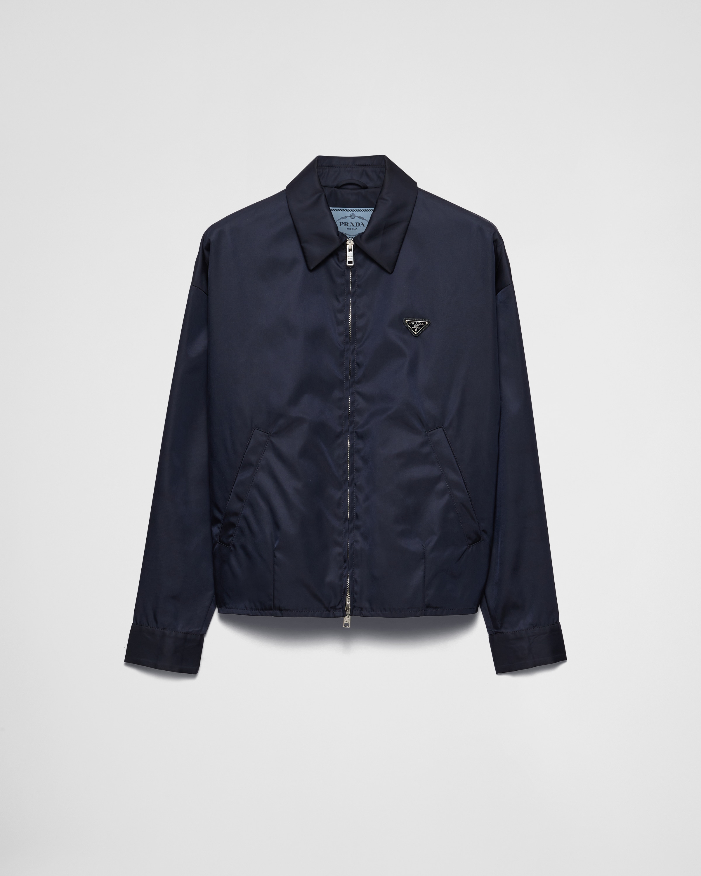 Blue Re-nylon Blouson Jacket | PRADA Blue Re-nylon Blouson Jacket | PRADA