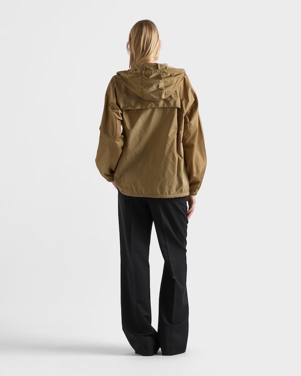 Lightweight Re-Nylon hooded raincoat - Sesame Lightweight Re-Nylon hooded raincoat - Sesame