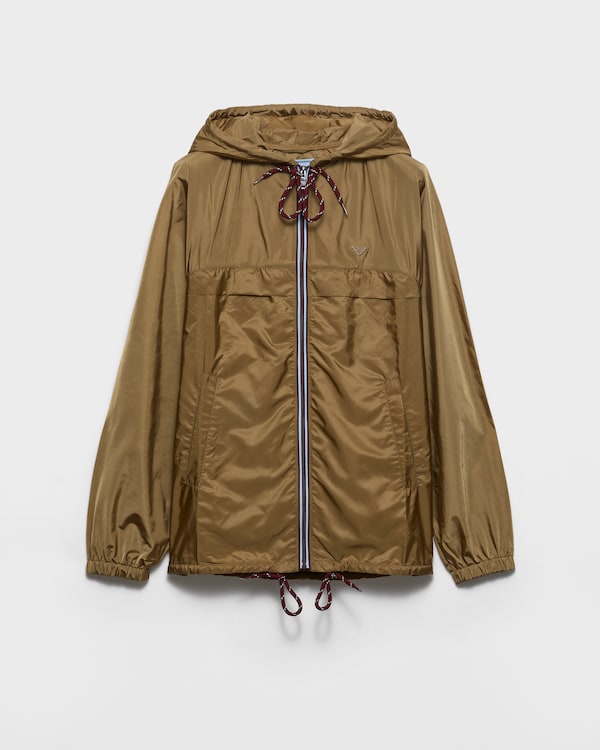 Lightweight Re-Nylon hooded raincoat - Sesame Lightweight Re-Nylon hooded raincoat - Sesame