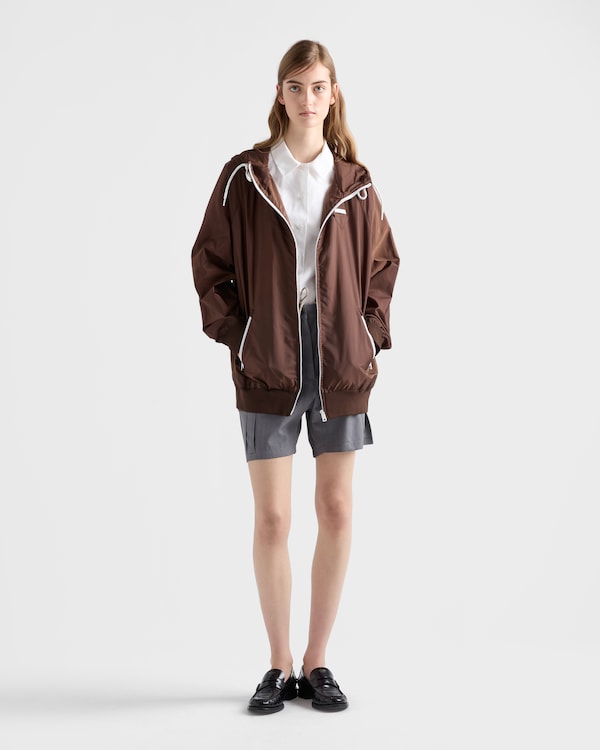 Lightweight Re-Nylon raincoat - Cocoa Brown Lightweight Re-Nylon raincoat - Cocoa Brown
