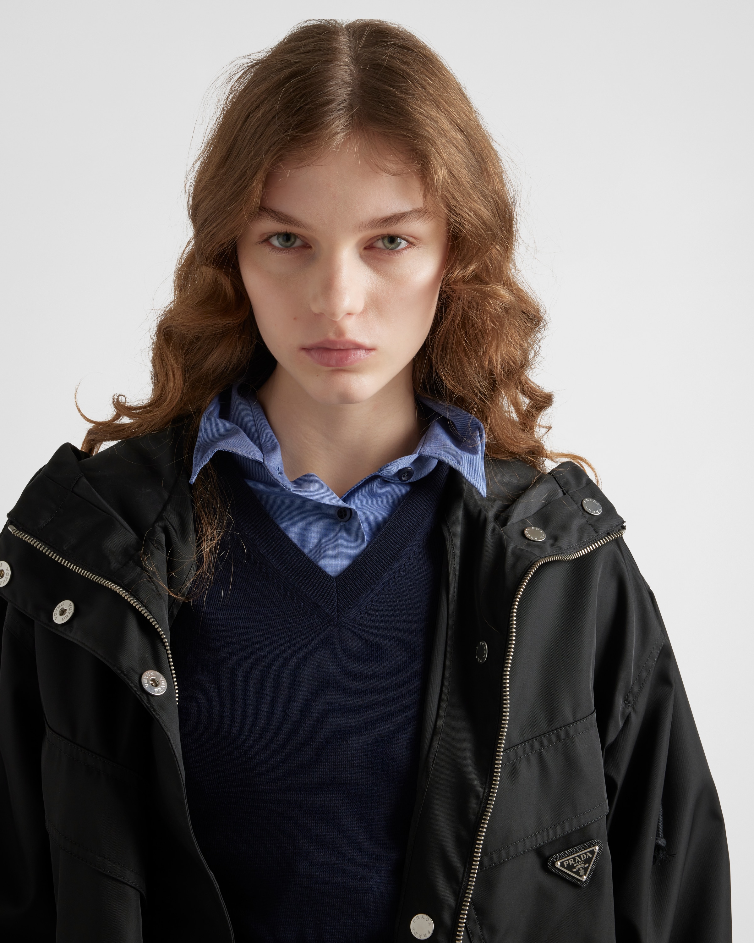 Black Re-Nylon blouson jacket | PRADA