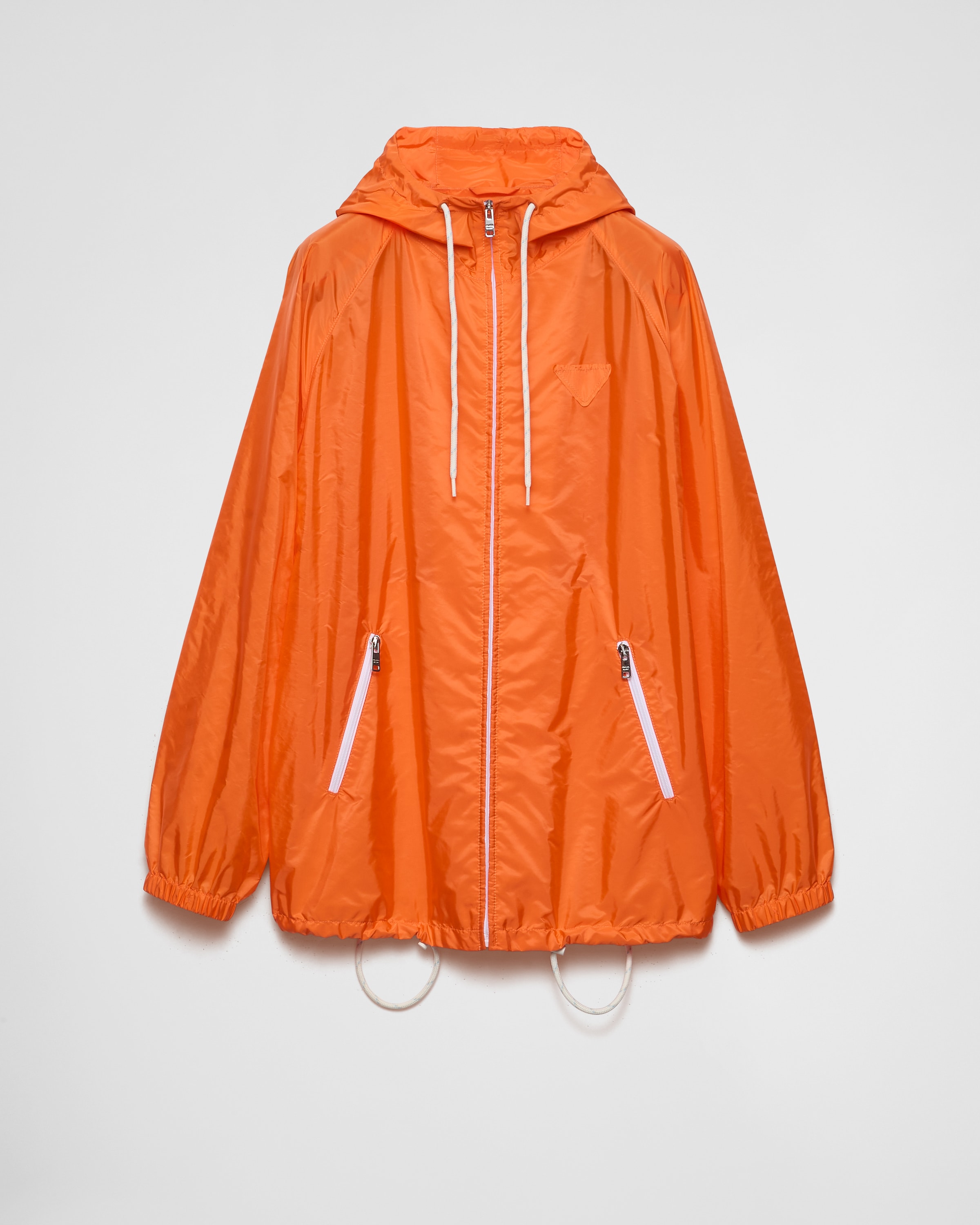 Shop Prada Regenjacke Aus Leichtem Re-nylon In Orange