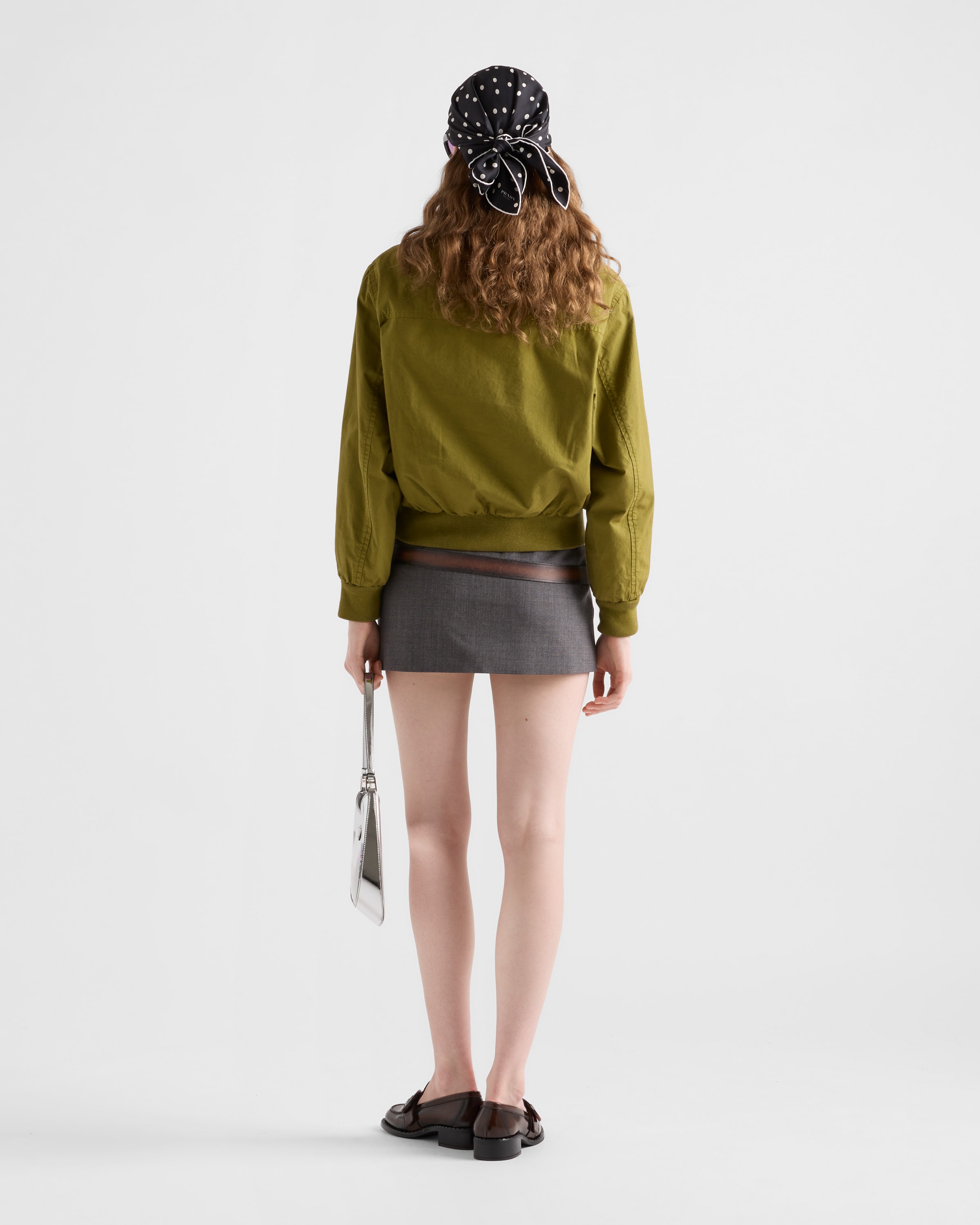 Olive Green Poplin jacket | PRADA