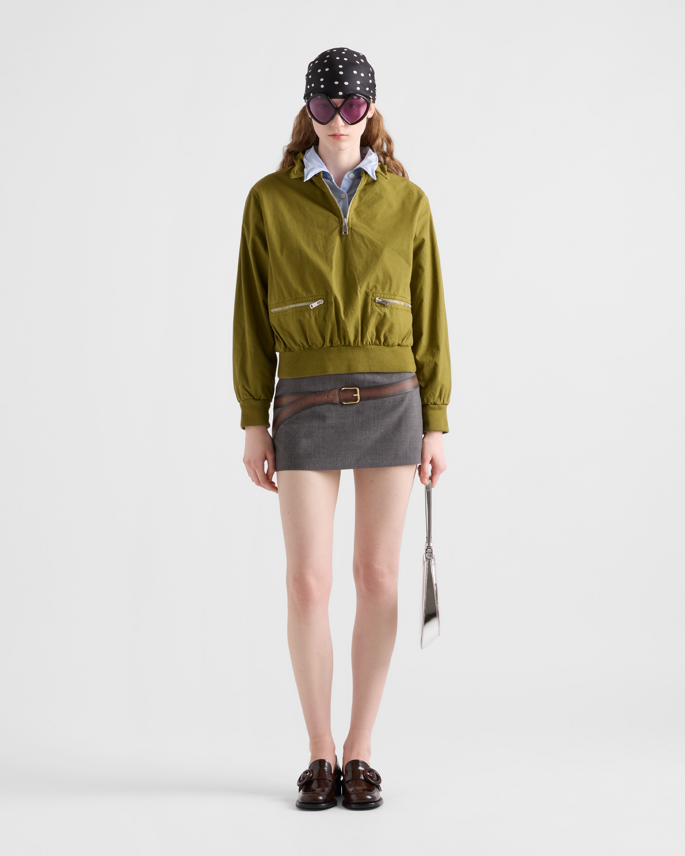Olive Green Poplin jacket | PRADA Olive Green Poplin jacket | PRADA