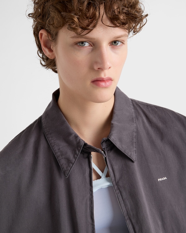 Old gabardine blouson jacket - Smoky Gray Old gabardine blouson jacket - Smoky Gray