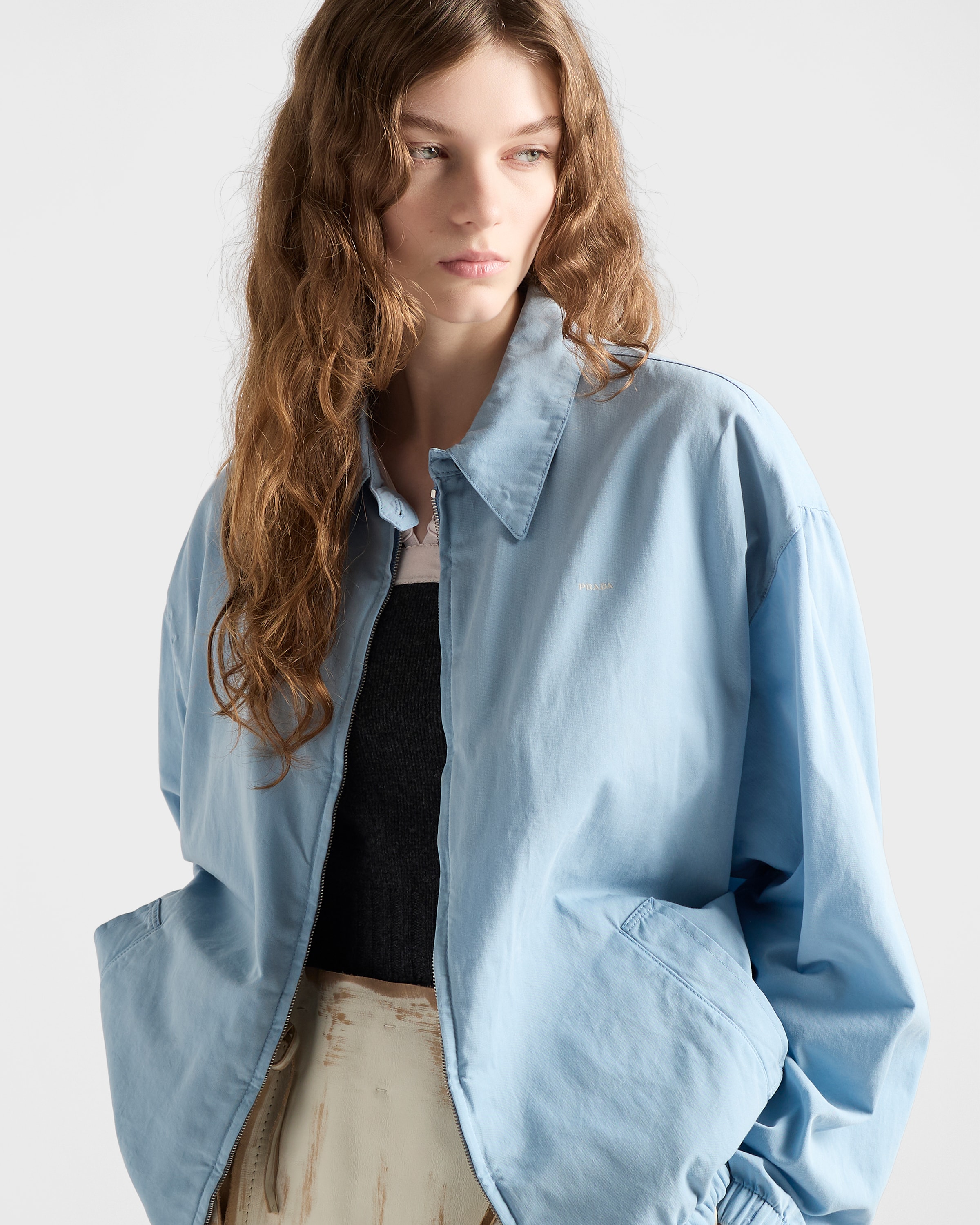 Prada Alte Blousonjacke Aus Gabardine