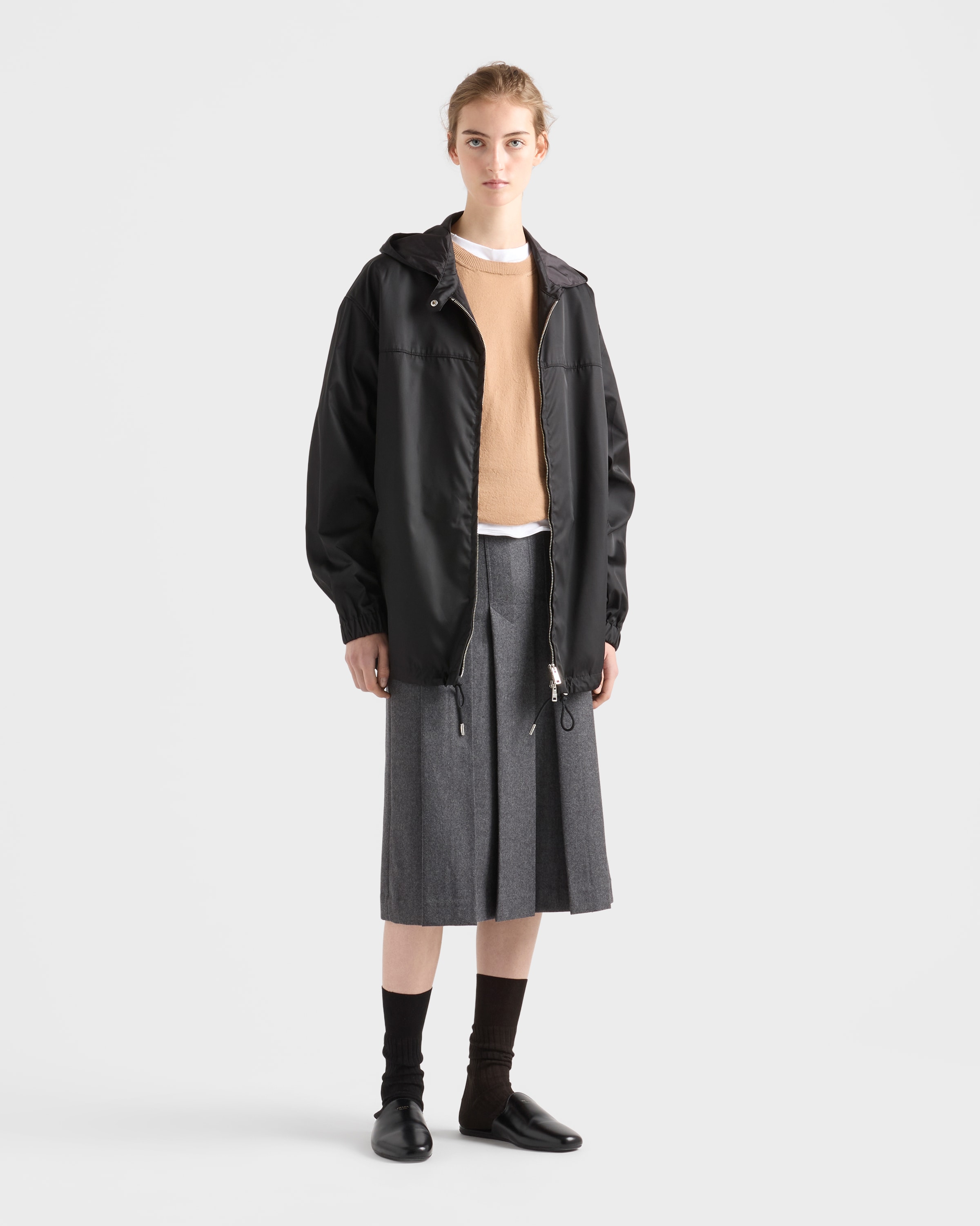 Black Re-Nylon blouson jacket | PRADA - United States