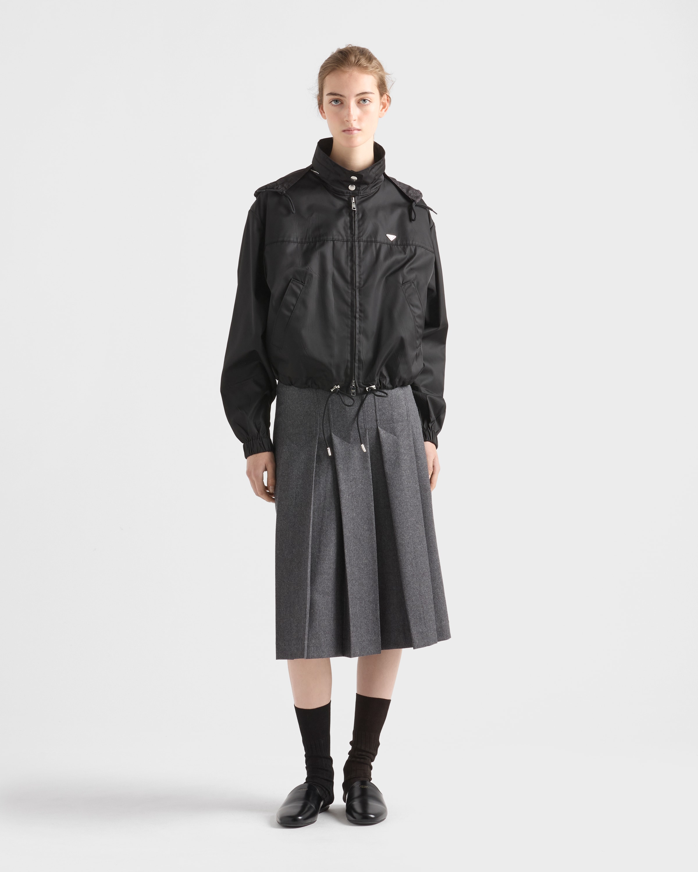 Black Re-nylon Blouson Jacket | PRADA - United States