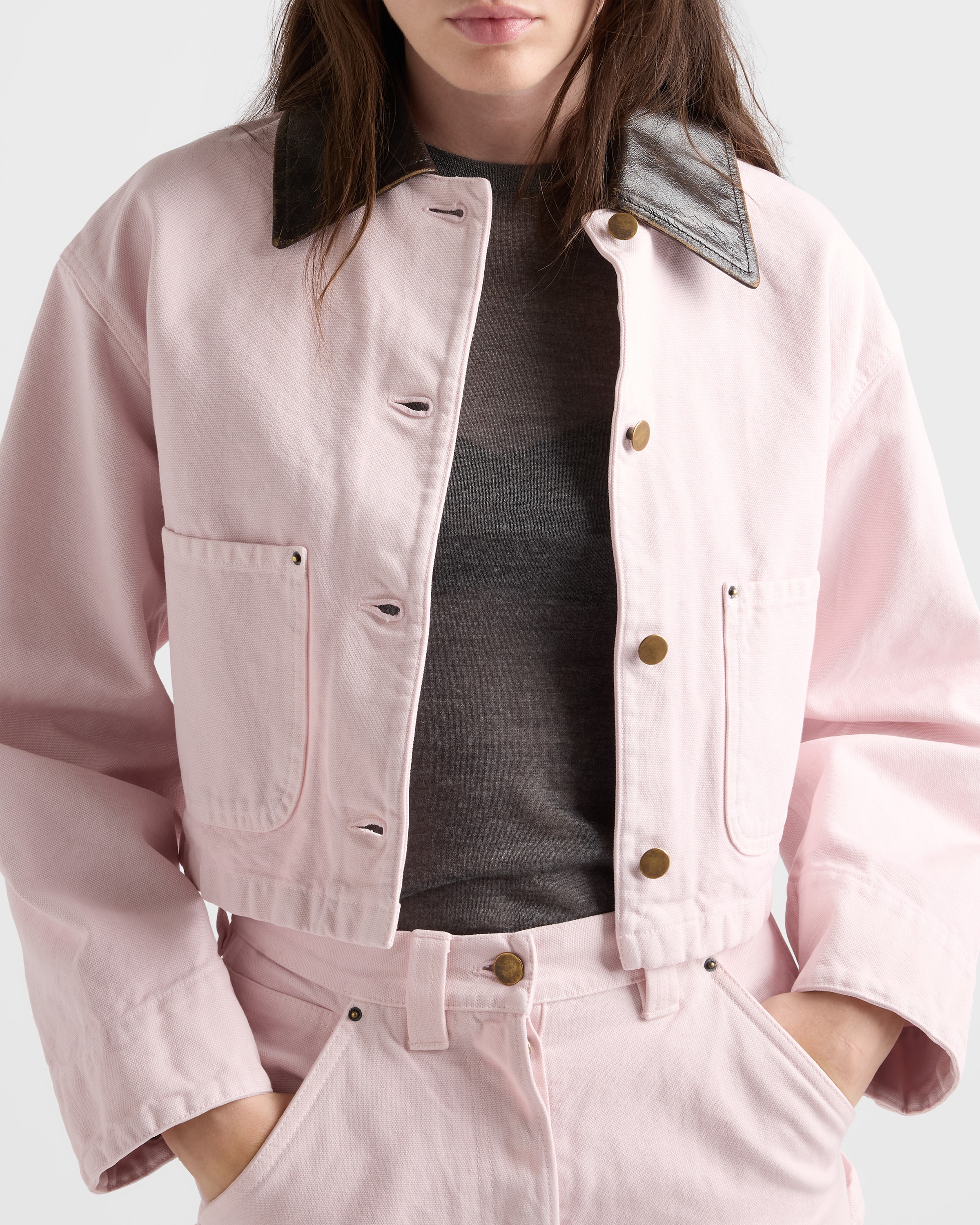 Pink Canvas blouson jacket | PRADA - United States