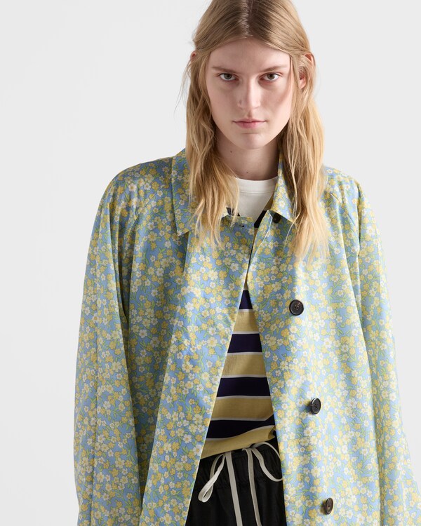 معطف واقٍ من المطر رينايلون بطبعات - كريمي معطف واقٍ من المطر رينايلون بطبعات - كريمي