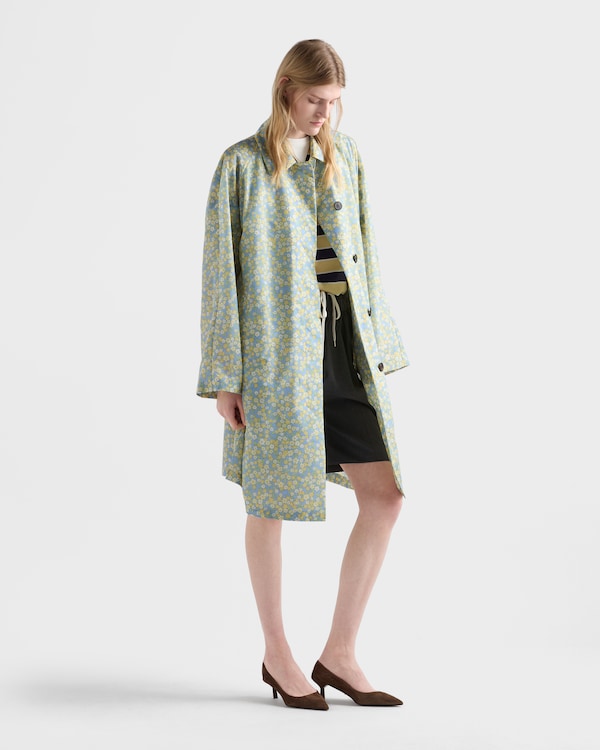 معطف واقٍ من المطر رينايلون بطبعات - كريمي معطف واقٍ من المطر رينايلون بطبعات - كريمي