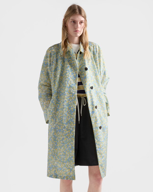 معطف واقٍ من المطر رينايلون بطبعات - كريمي معطف واقٍ من المطر رينايلون بطبعات - كريمي