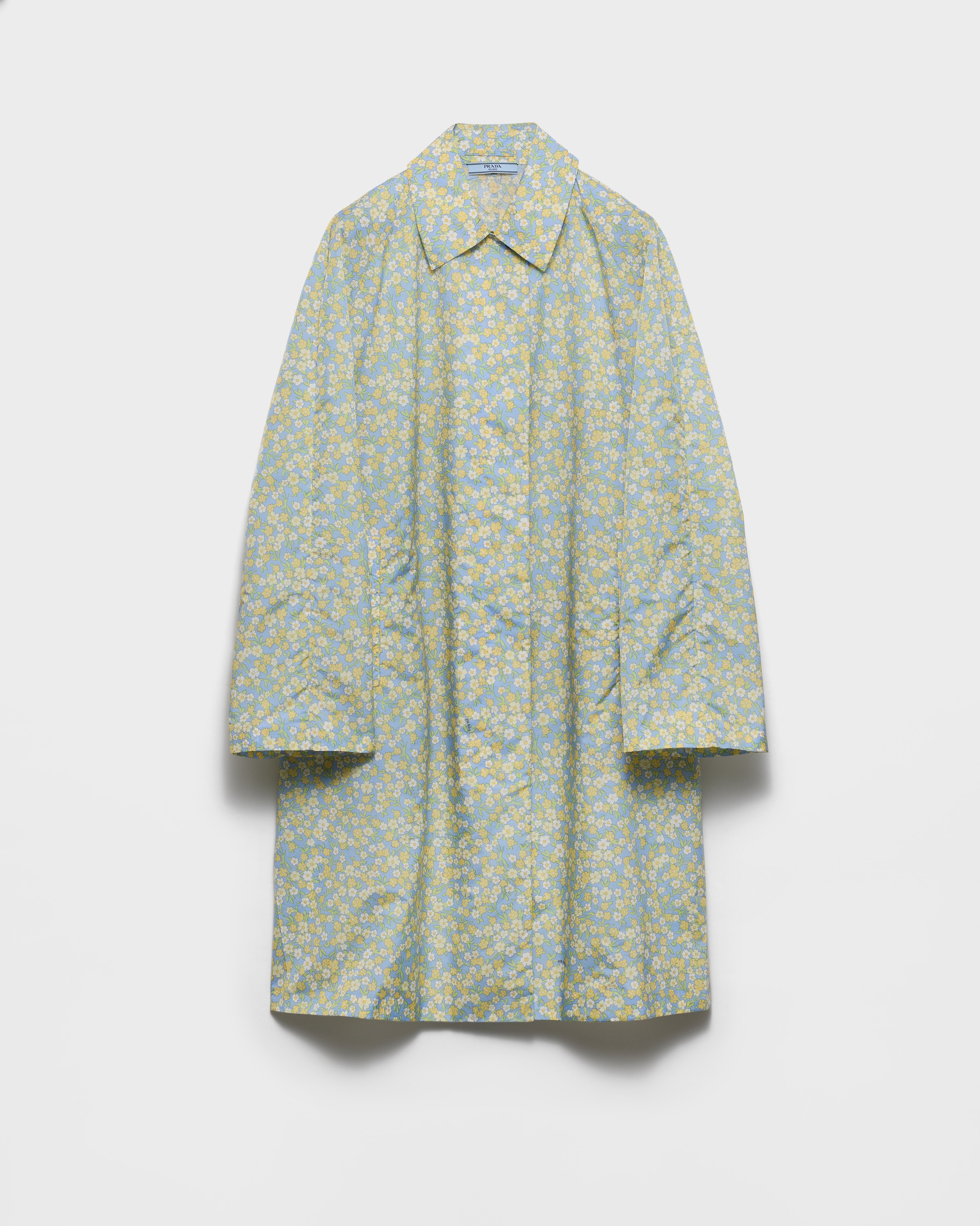 Prada Printed Re-nylon Raincoat, Woman, Cream, Size 40