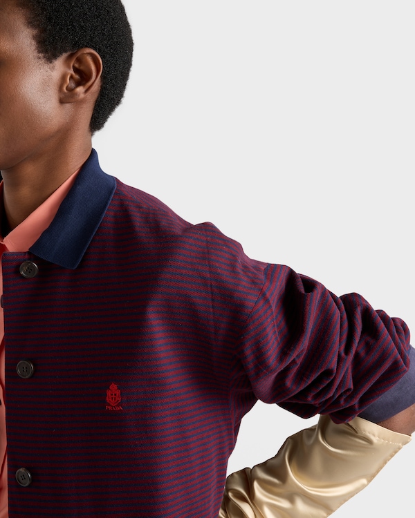 Piqué短夹克 - 石榴红/蓝色/墨蓝色 Piqué短夹克 - 石榴红/蓝色/墨蓝色