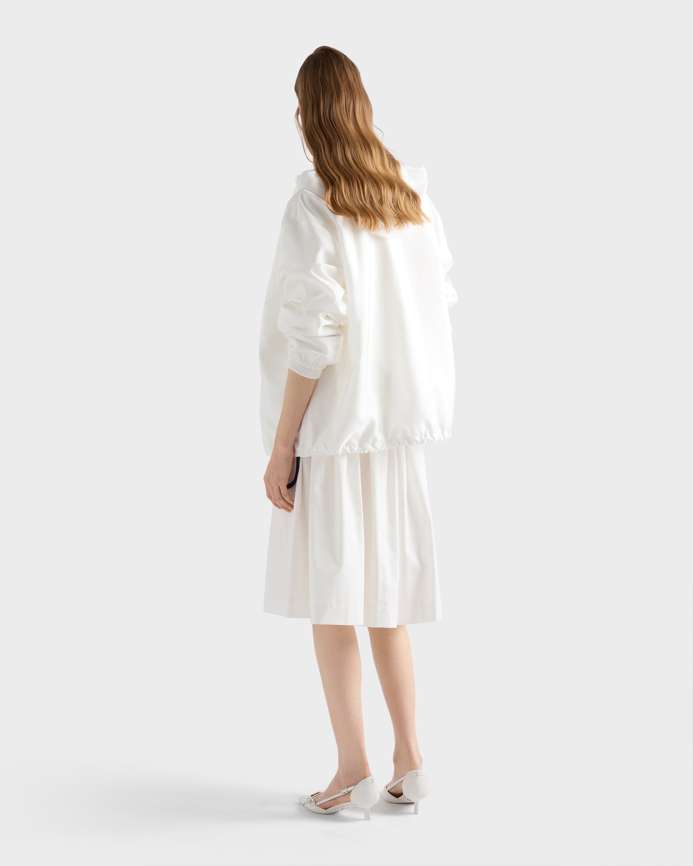 White Lightweight Re-nylon Blouson Jacket | PRADA - United States