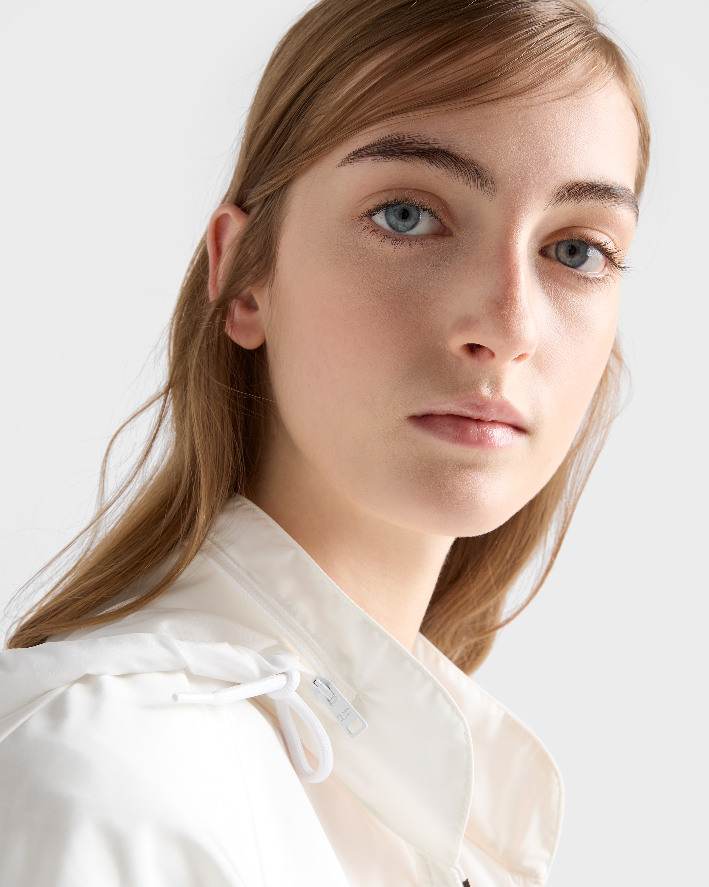 White Lightweight Re-nylon Blouson Jacket | PRADA - United States