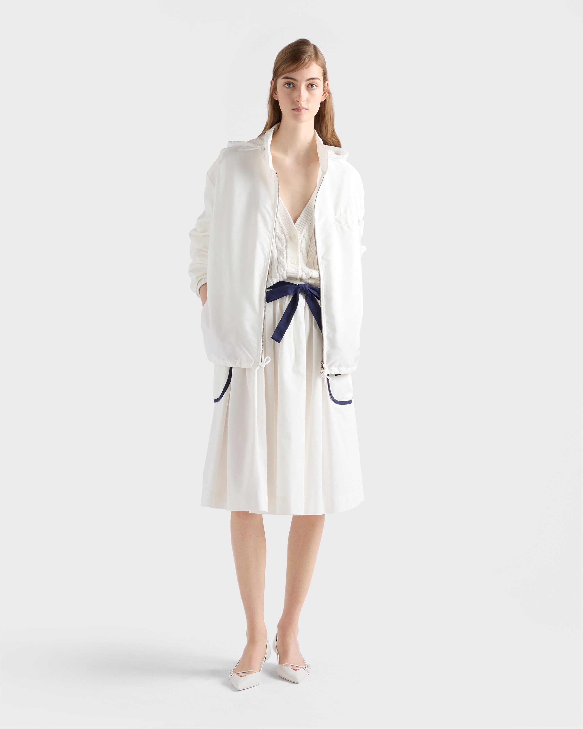 White Lightweight Re-Nylon blouson jacket | PRADA - United States