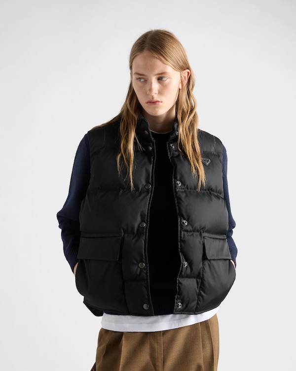 Re-Nylon down vest - Black Re-Nylon down vest - Black