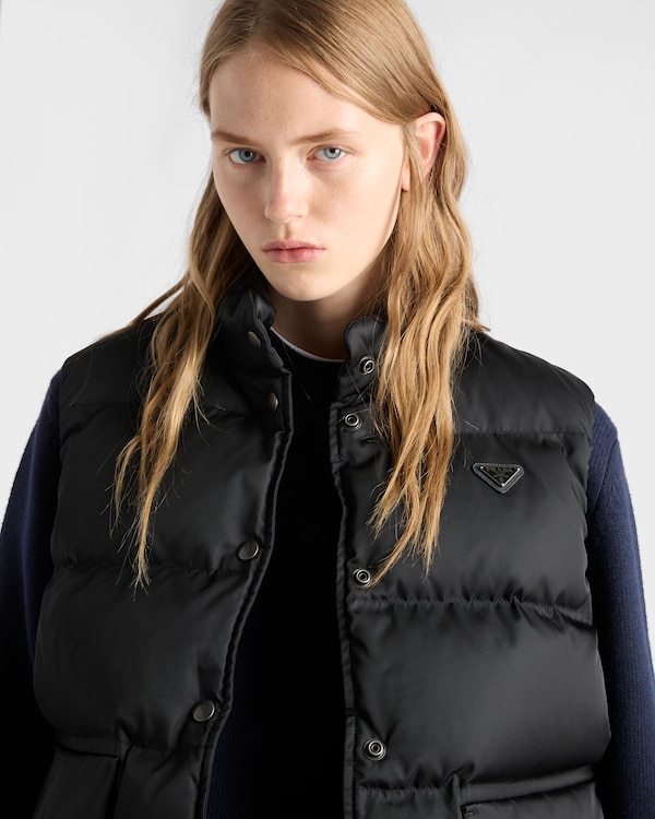 Re-Nylon down vest - Black Re-Nylon down vest - Black