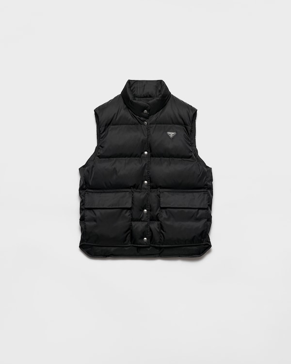 Re-Nylon down vest - Black Re-Nylon down vest - Black