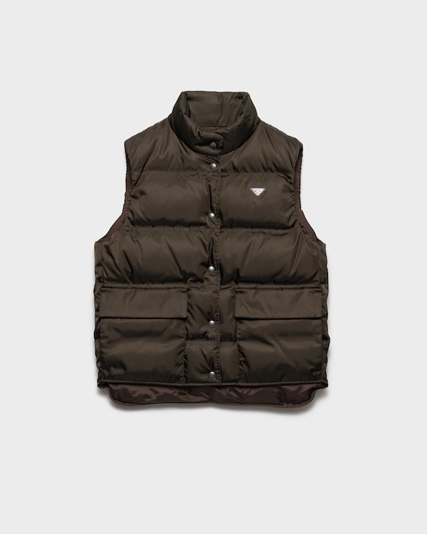 Re-Nylon down vest - Cocoa Brown Re-Nylon down vest - Cocoa Brown