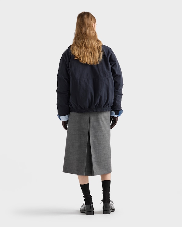 Reversible Re-Nylon down jacket - Blue Reversible Re-Nylon down jacket - Blue