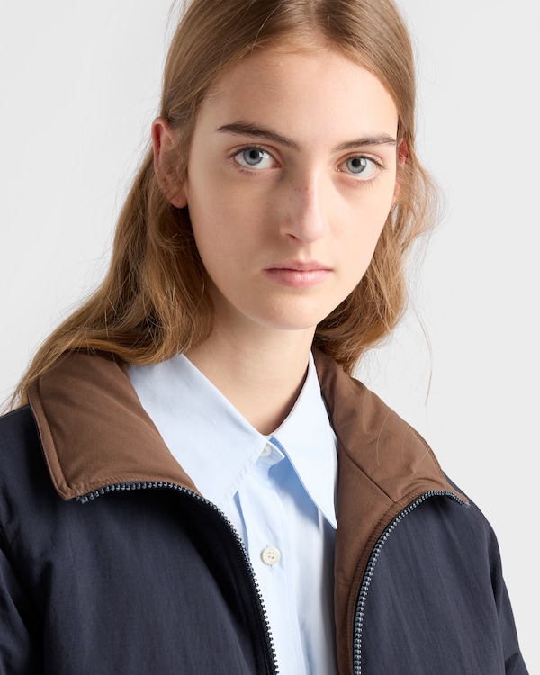 Reversible Re-Nylon down jacket - Blue Reversible Re-Nylon down jacket - Blue