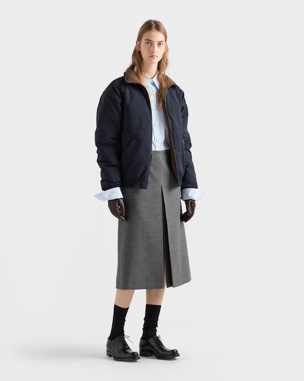Reversible Re-Nylon down jacket - Blue Reversible Re-Nylon down jacket - Blue
