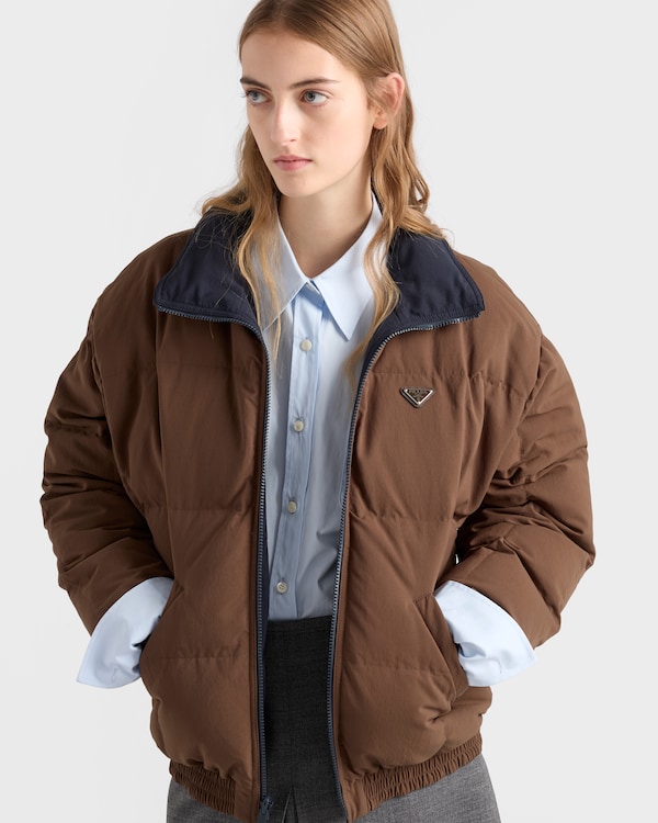 Reversible Re-Nylon down jacket - Blue Reversible Re-Nylon down jacket - Blue