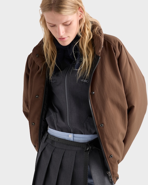 Daunenjacke aus Re-Nylon - Tabak Daunenjacke aus Re-Nylon - Tabak