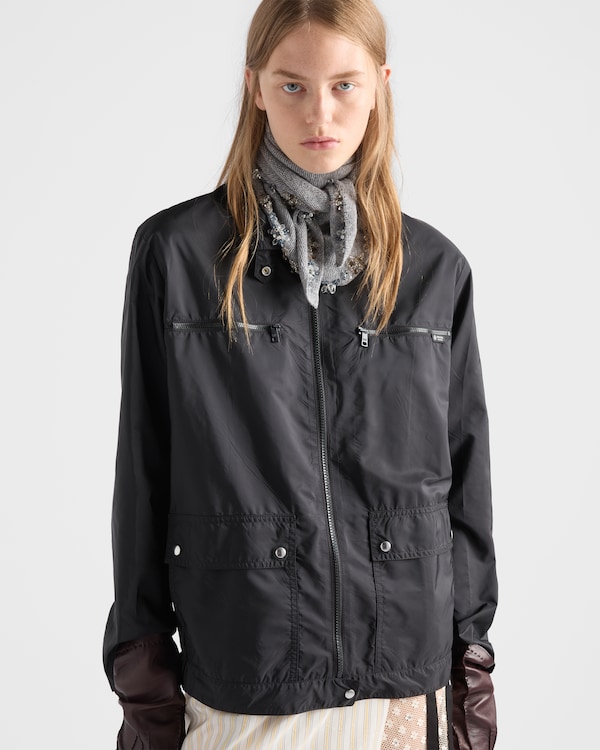Lightweight Re-Nylon blouson jacket - Black Lightweight Re-Nylon blouson jacket - Black