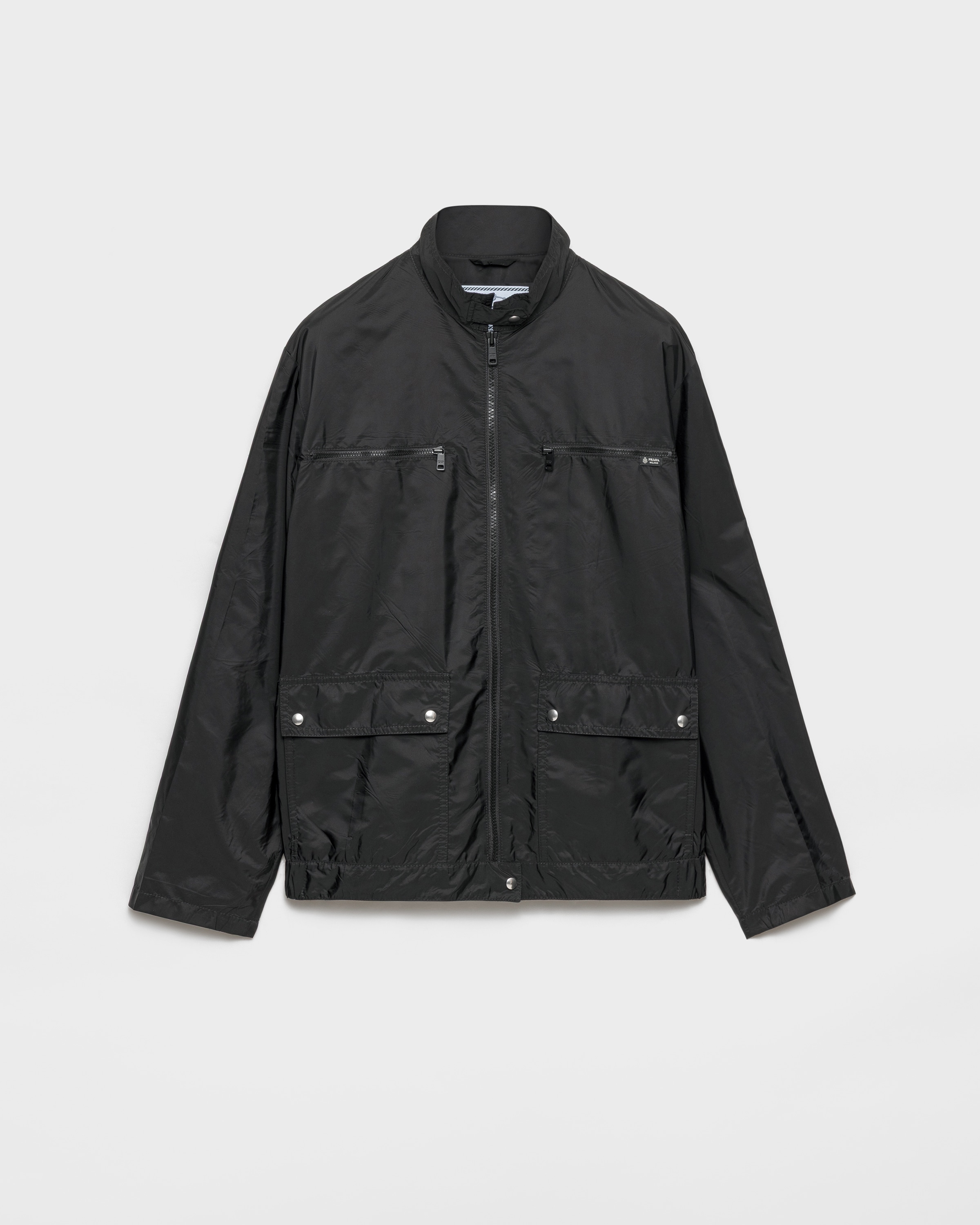 Black Lightweight Re-nylon Blouson Jacket | PRADA - United States