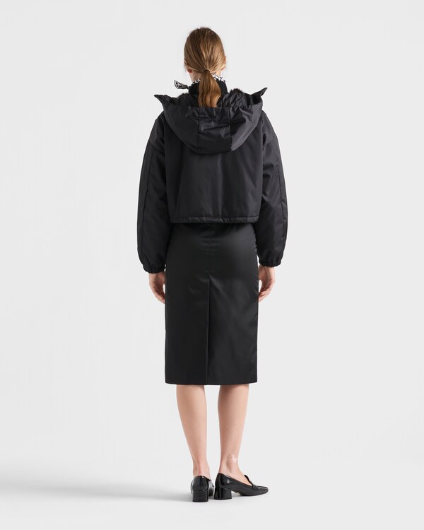 Re-Nylon and shearling blouson jacket - Negro Re-Nylon and shearling blouson jacket - Negro