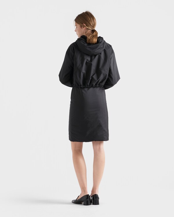 Reversible fleece and Re-Nylon blouson jacket with hood - Negro Reversible fleece and Re-Nylon blouson jacket with hood - Negro