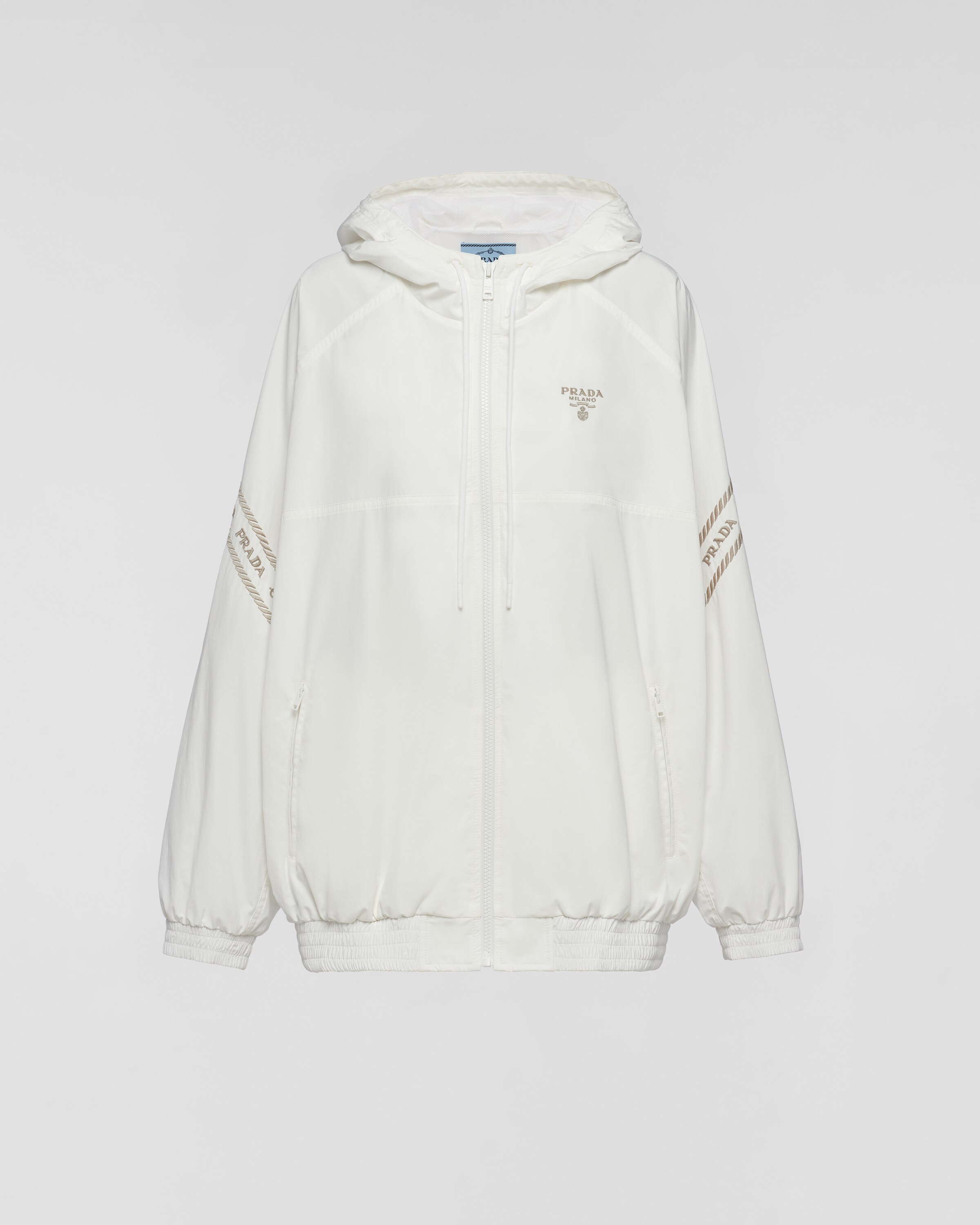 Prada white hoodie new arrivals