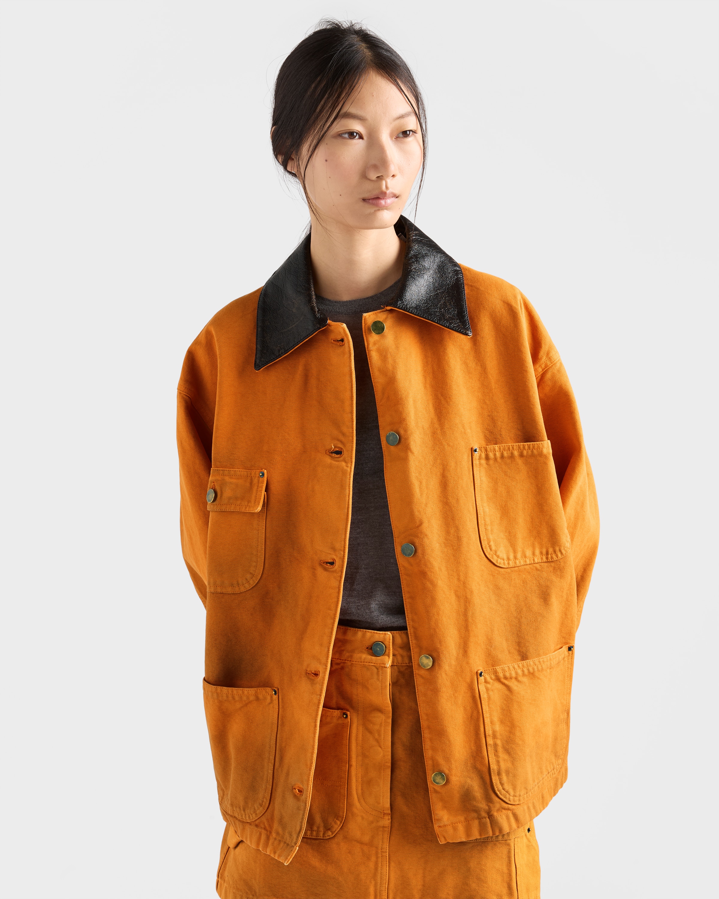 Orange Canvas jacket | PRADA - United States