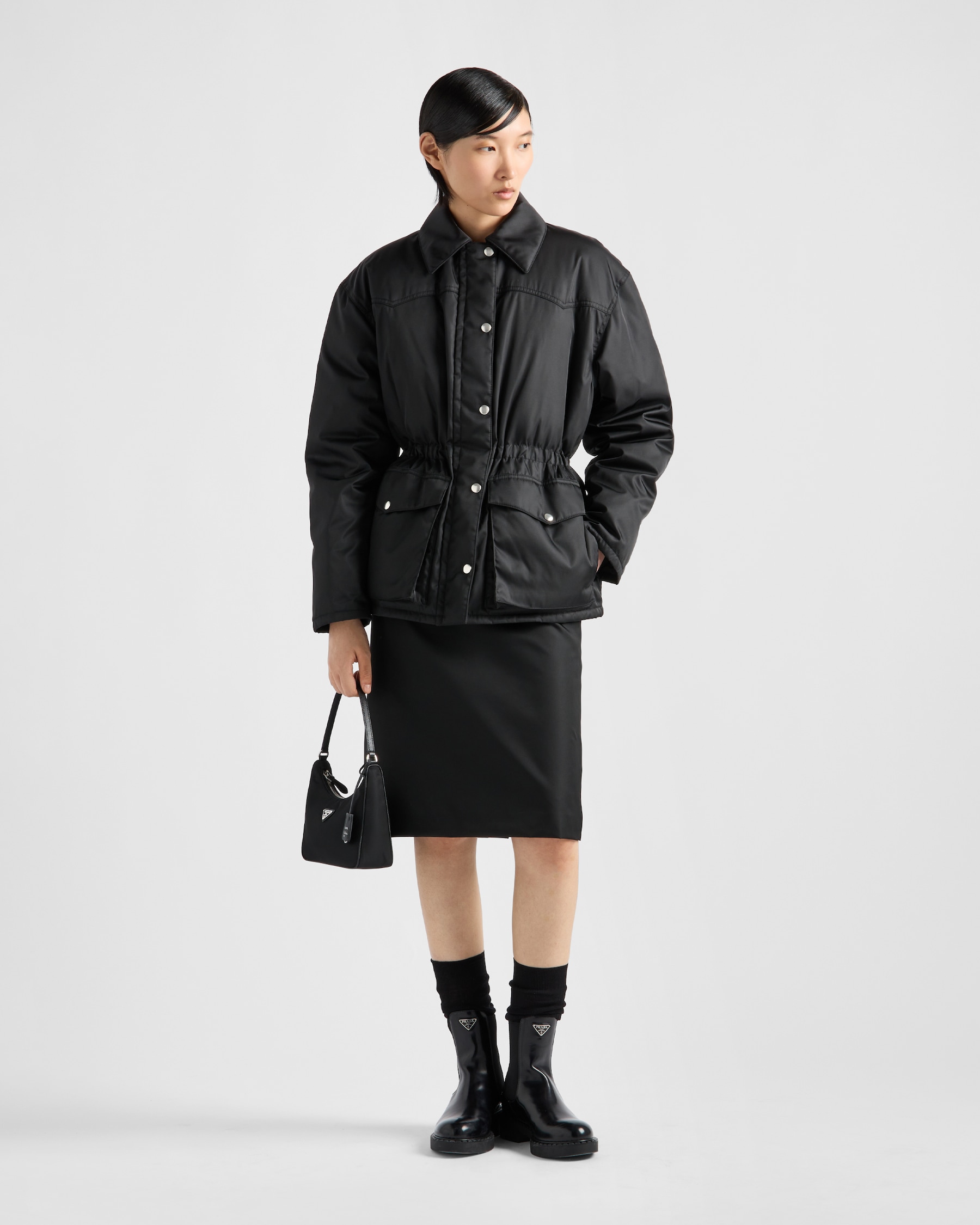 Black Re-nylon Down Jacket | PRADA