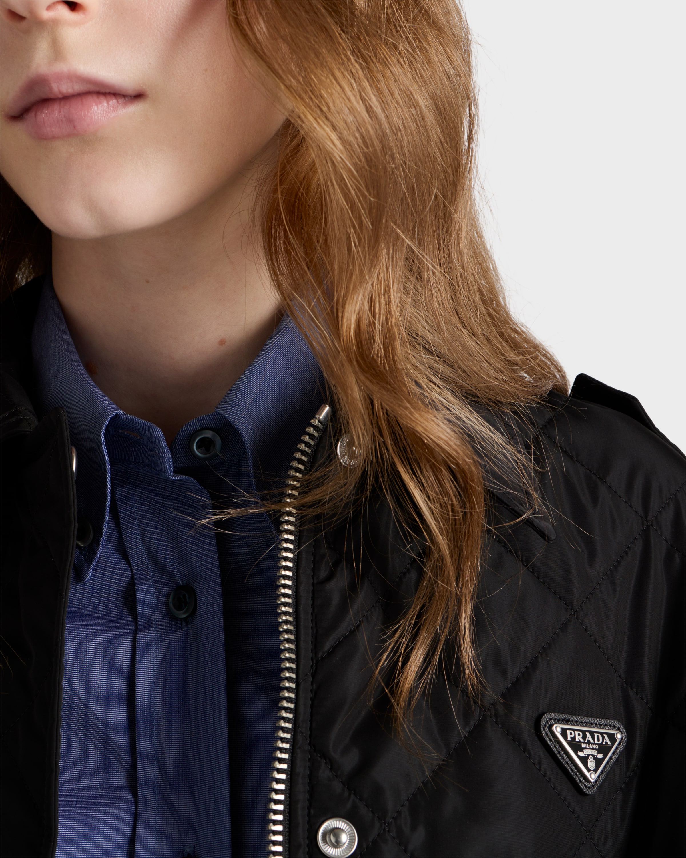 Black Lightweight Re-Nylon blouson jacket | PRADA Black Lightweight Re-Nylon blouson jacket | PRADA