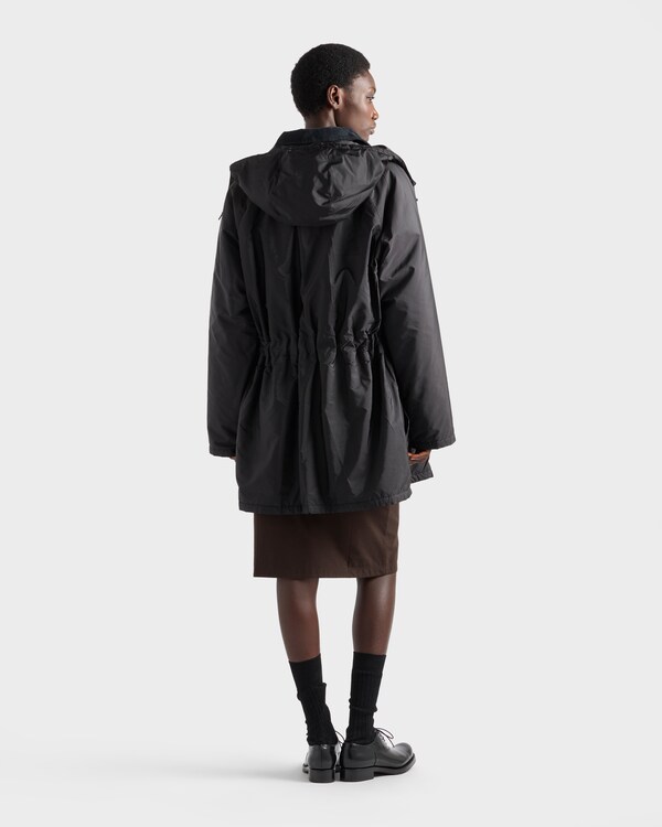 Light-weight Re-Nylon waterproof parka - Black Light-weight Re-Nylon waterproof parka - Black